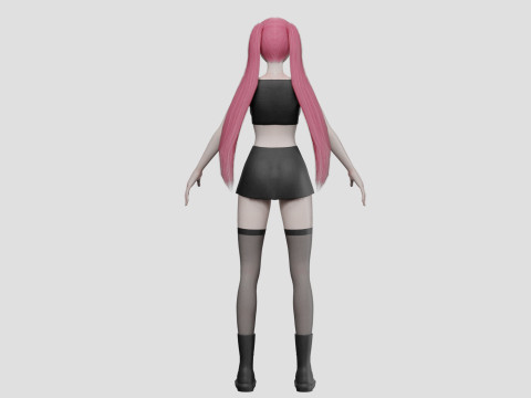 Cute Beautiful girl V25882 3D Modell