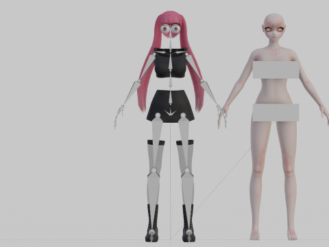 Cute Beautiful girl V25882 3D Modell
