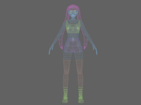 Cute Beautiful girl V25882 3D Modell