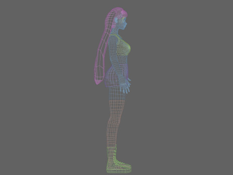 Cute Beautiful girl V25882 3D Modell