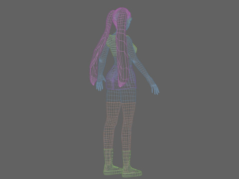 Cute Beautiful girl V25882 3D Modell