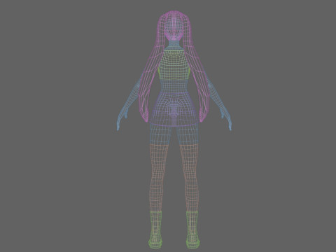 Cute Beautiful girl V25882 3D Modell