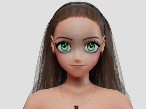 Cute Cartoon girl V29928 3Dモデル