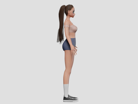 Cute Cartoon girl V29928 3Dモデル