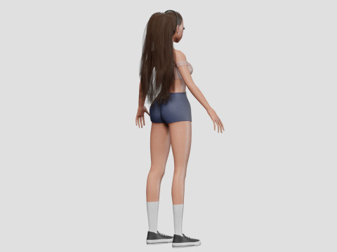 Cute Cartoon girl V29928 3Dモデル