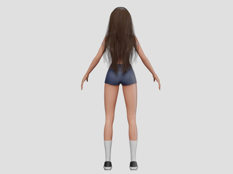 Cute Cartoon girl V29928 3Dモデル
