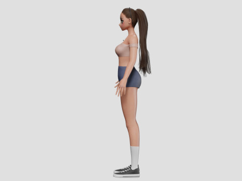 Cute Cartoon girl V29928 3Dモデル