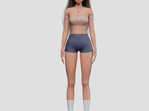 Cute Cartoon girl V29928 3Dモデル