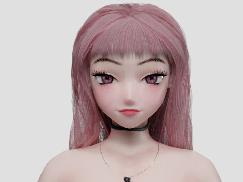 Cute classic girl V39293 3D Model