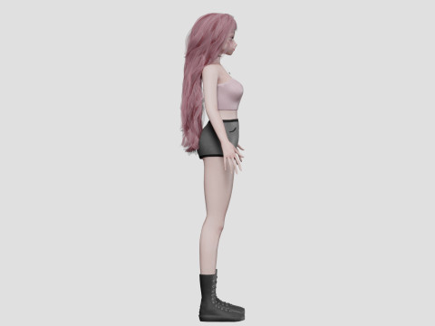 Cute classic girl V39293 3D Модель