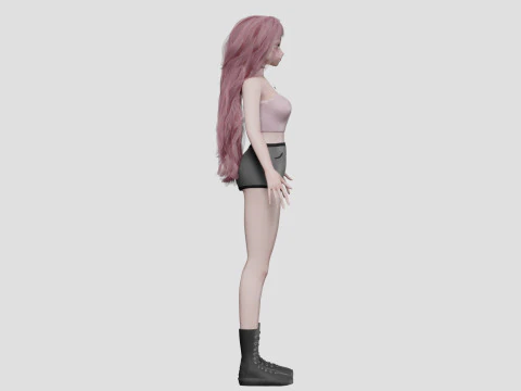 Cute classic girl V39293 3D Model