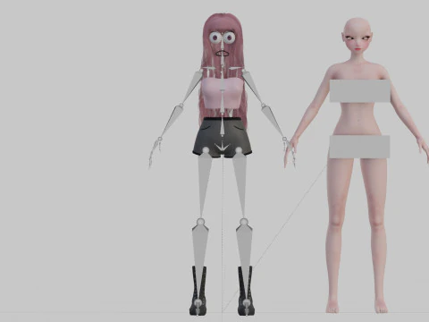 Cute classic girl V39293 3D Model