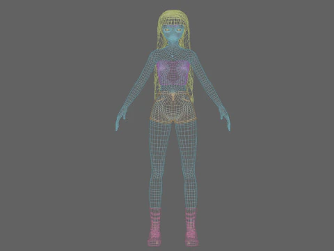 Cute classic girl V39293 3D Model