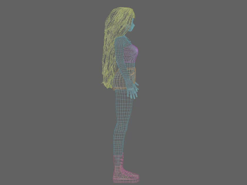 Cute classic girl V39293 3D Model