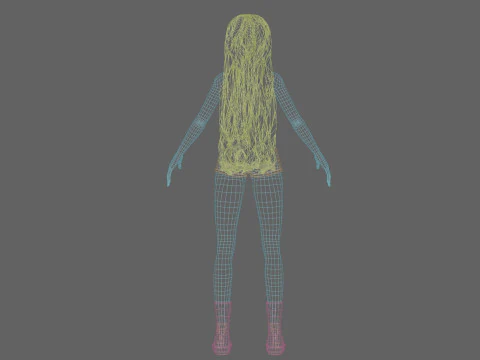 Cute classic girl V39293 3D Model