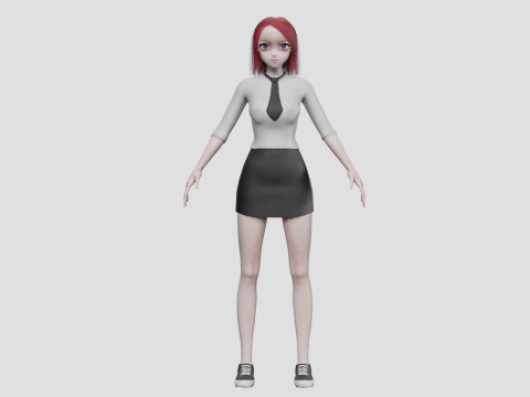 Cute cool girl V29879 3D Модель