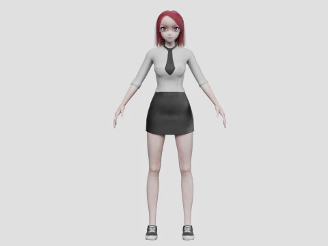 Cute cool girl V29879 3D Model