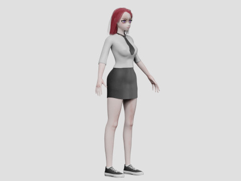Cute cool girl V29879 3D Модель