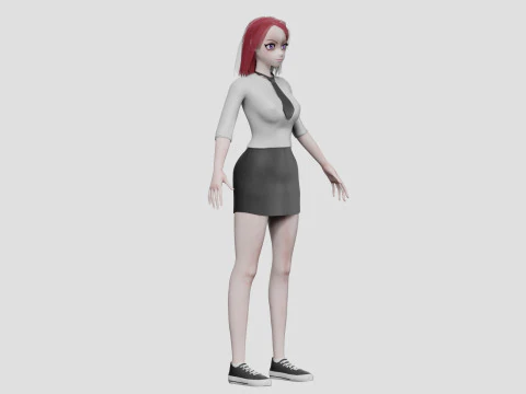 Cute cool girl V29879 3D Model