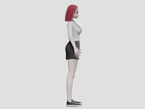 Cute cool girl V29879 3D Модель
