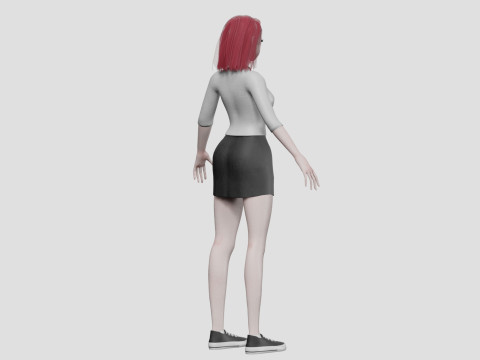 Cute cool girl V29879 3D Модель