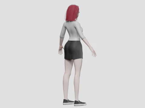Cute cool girl V29879 3D Model