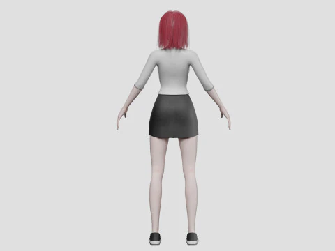 Cute cool girl V29879 3D Model