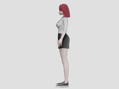 Cute cool girl V29879 3D Модель