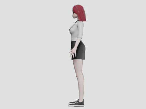 Cute cool girl V29879 3D Model