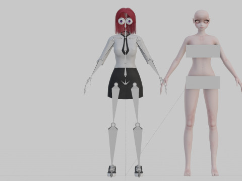Cute cool girl V29879 3D Модель