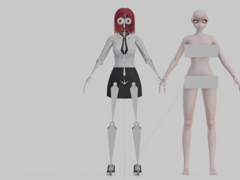 Cute cool girl V29879 3D Model