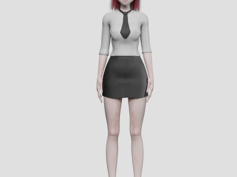 Cute cool girl V29879 3D Модель