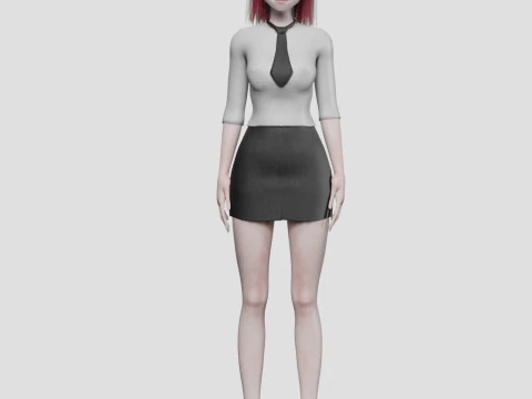 Cute cool girl V29879 3D Model