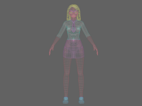 Cute cool girl V29879 3D Модель