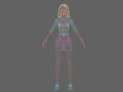 Cute cool girl V29879 3D Model