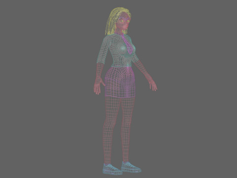 Cute cool girl V29879 3D Модель
