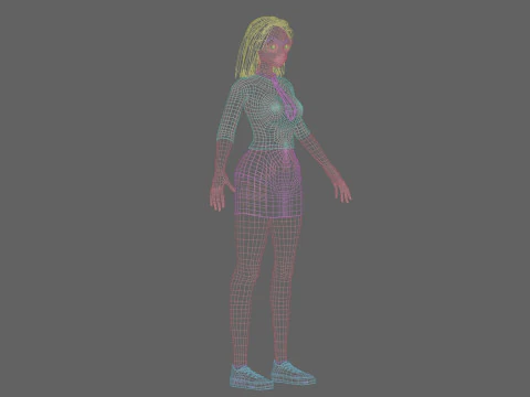 Cute cool girl V29879 3D Model