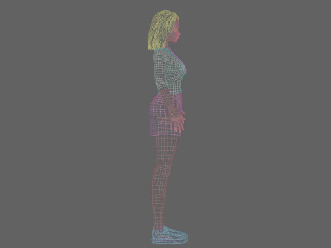 Cute cool girl V29879 3D Model
