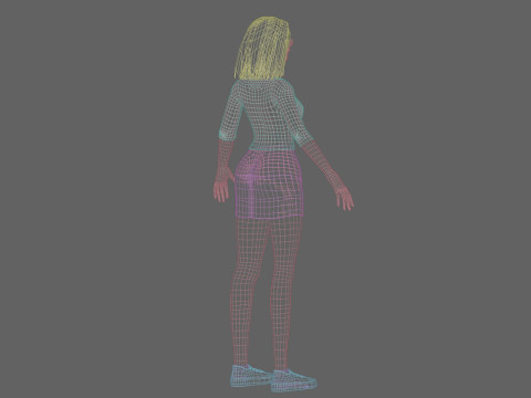 Cute cool girl V29879 3D Модель