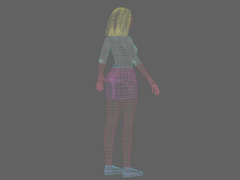 Cute cool girl V29879 3D Model