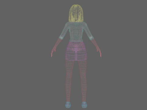 Cute cool girl V29879 3D Model