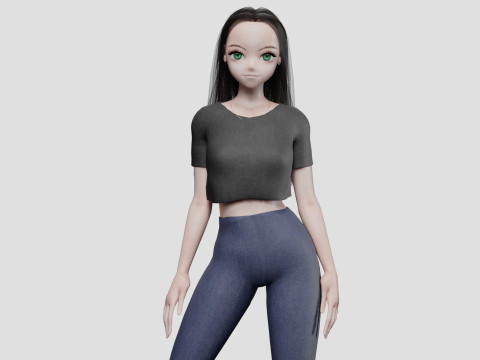 Cute Standard girl V29365 3D Model