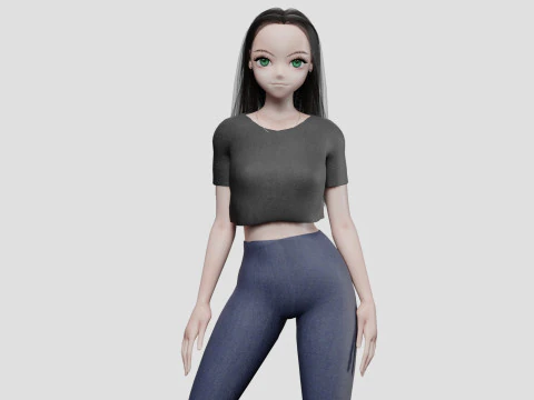 可爱标准女孩V29365 3D 模型