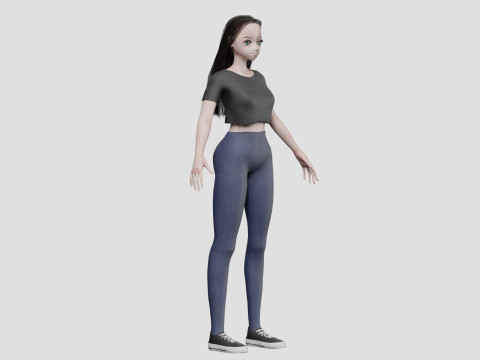 Cute Standard girl V29365 Modelo 3D