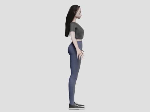 Cute Standard girl V29365 Modelo 3D