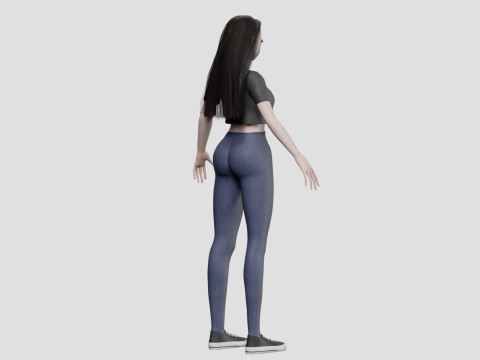 Cute Standard girl V29365 Modelo 3D