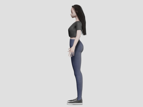 Cute Standard girl V29365 Modelo 3D