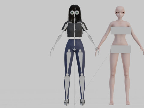 Cute Standard girl V29365 Modelo 3D