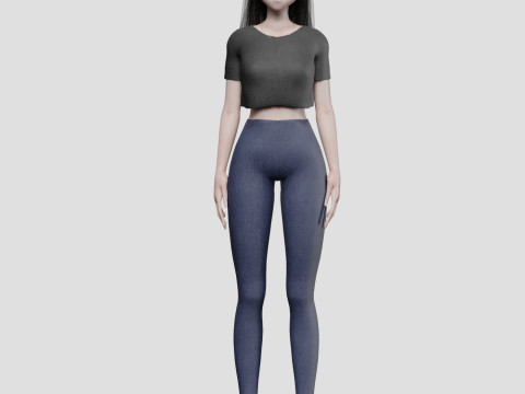 Cute Standard girl V29365 Modelo 3D