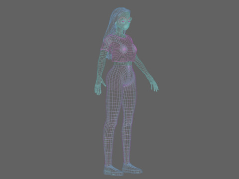 Cute Standard girl V29365 Modelo 3D